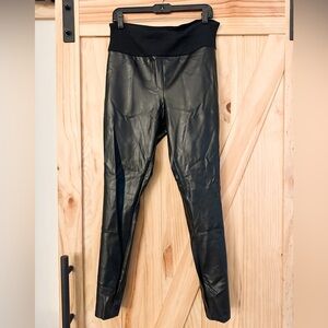Plus Size Leather Stretch Spanx Leggings